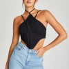 Sierra Bengaline Halter Corset Top