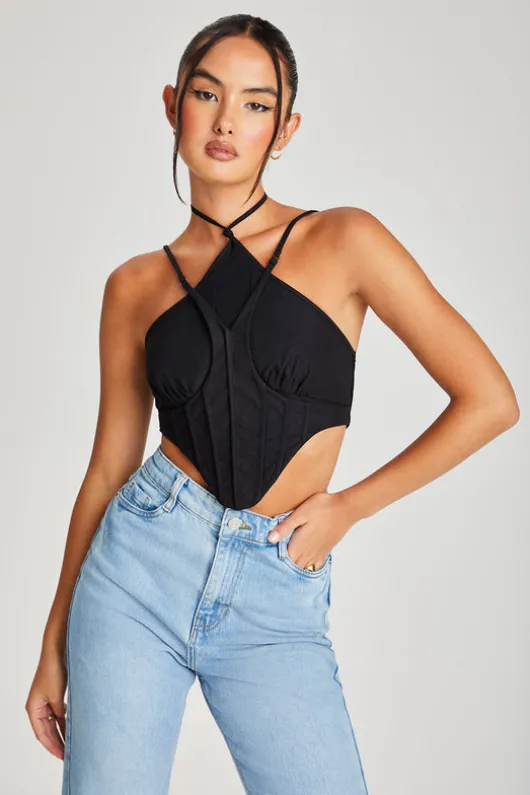 Sierra Bengaline Halter Corset Top
