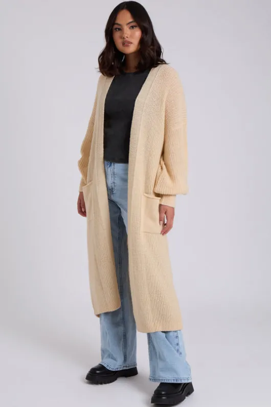 Stone Chunky Longline Cardigan