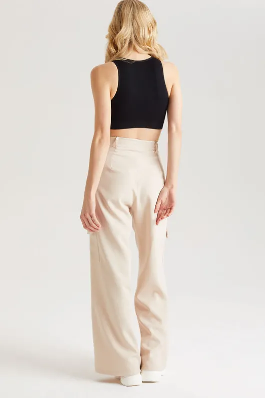 Tailored Cargo Wide Leg Trouser