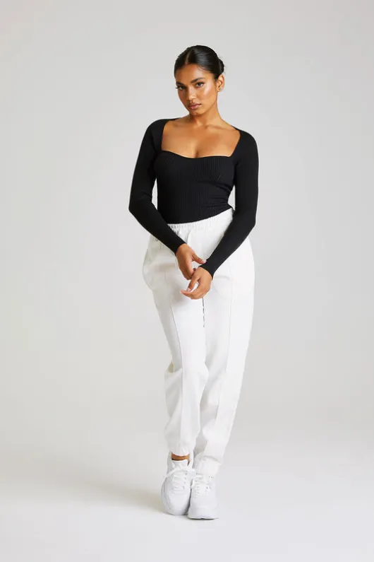 Tall Black Square Neck Sweetheart Top