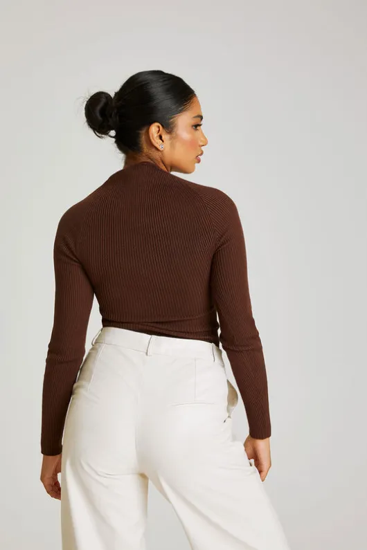 Tall Chocolate Square Neck Sweetheart Top