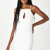 Teardrop White Bodycon Dress