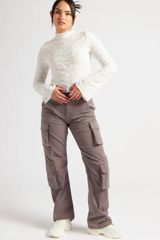 Textured Flared Sleeve Top
