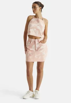 Tie Dye A-Line Denim Skirt