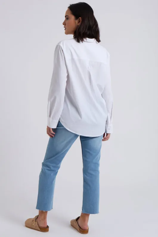 White Cotton Oversized Shirt