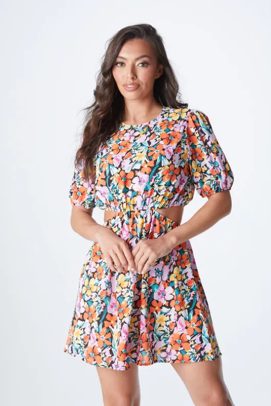 Willow Floral Cut Out Mini Dress